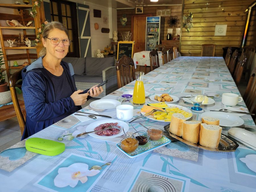 Frühstück in der Gite des Agrumes