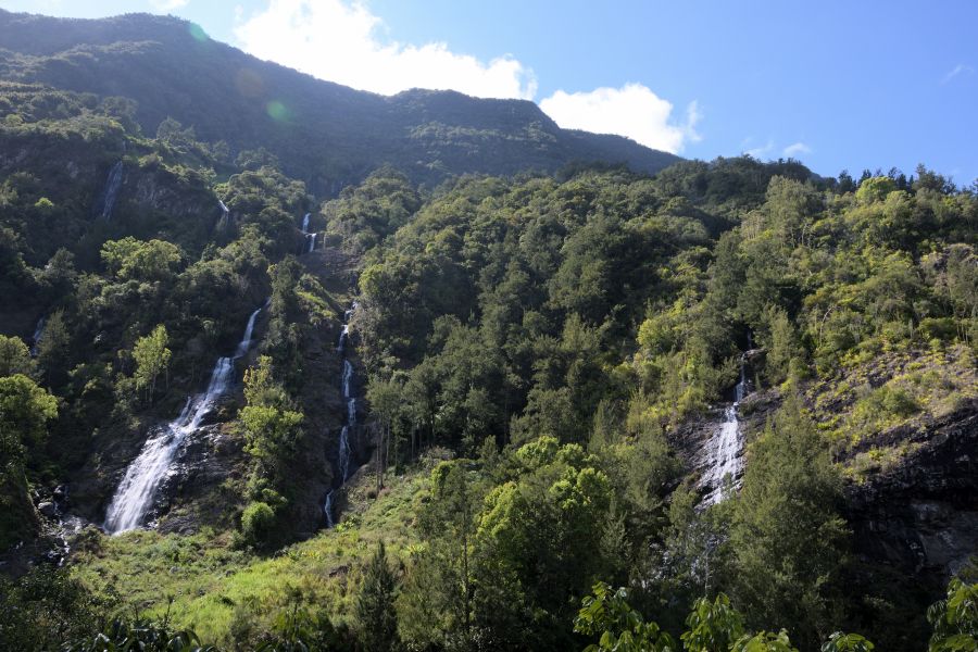 Blick zum Cascade du Voile de la Mariée