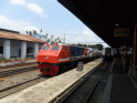 At the train station, Yogyakarta